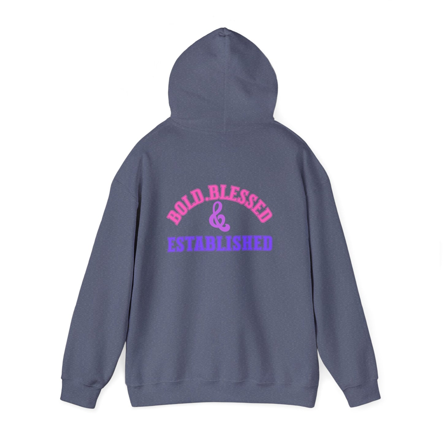 Bold Blessed & Established Christian Hoodie - Multi Varsity Font (Unisex)