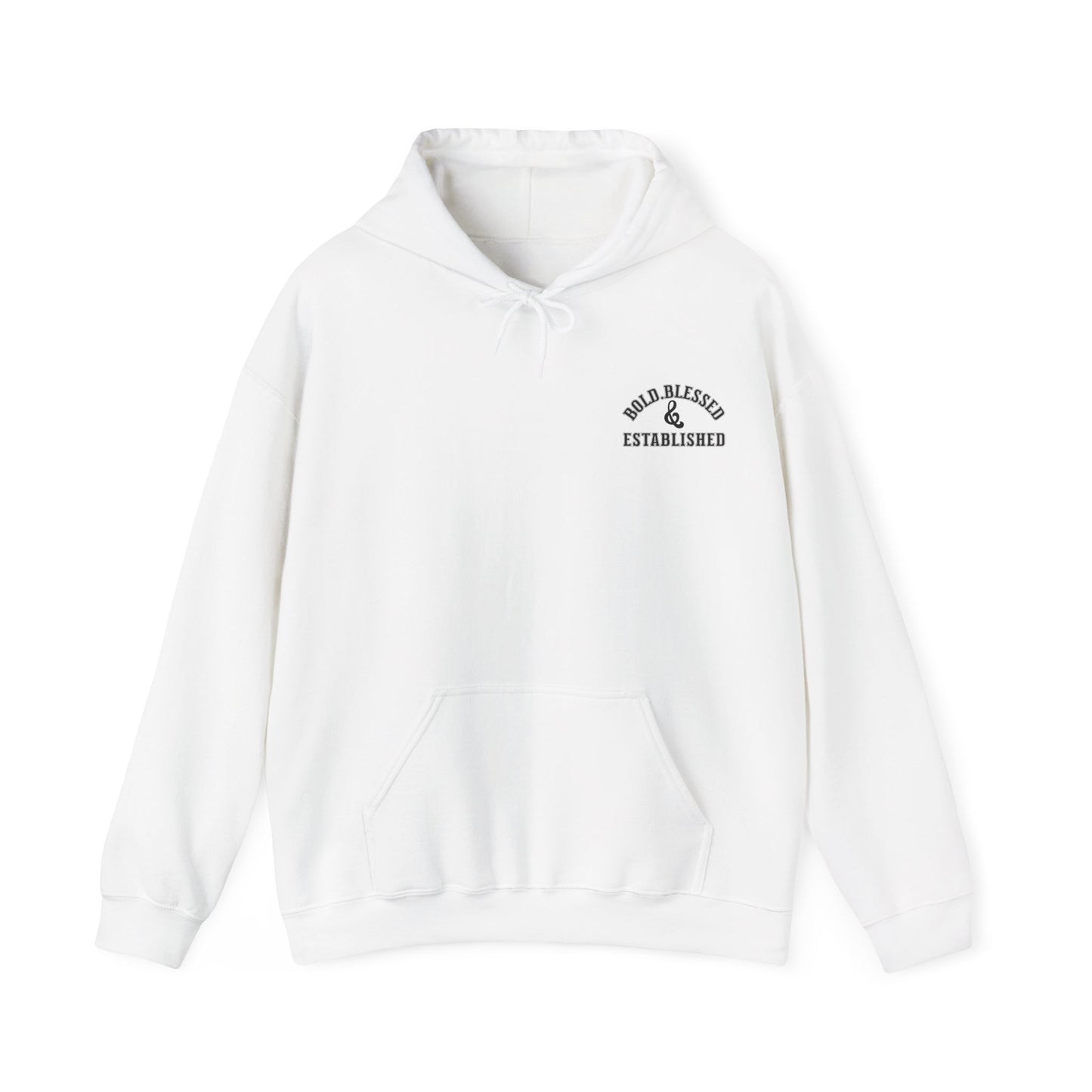 Bold Blessed & Established Christian Hoodie - Varsity Font (Unisex)