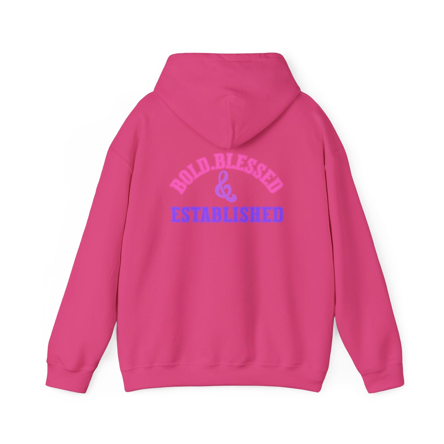 Bold Blessed & Established Christian Hoodie - Multi Varsity Font (Unisex)