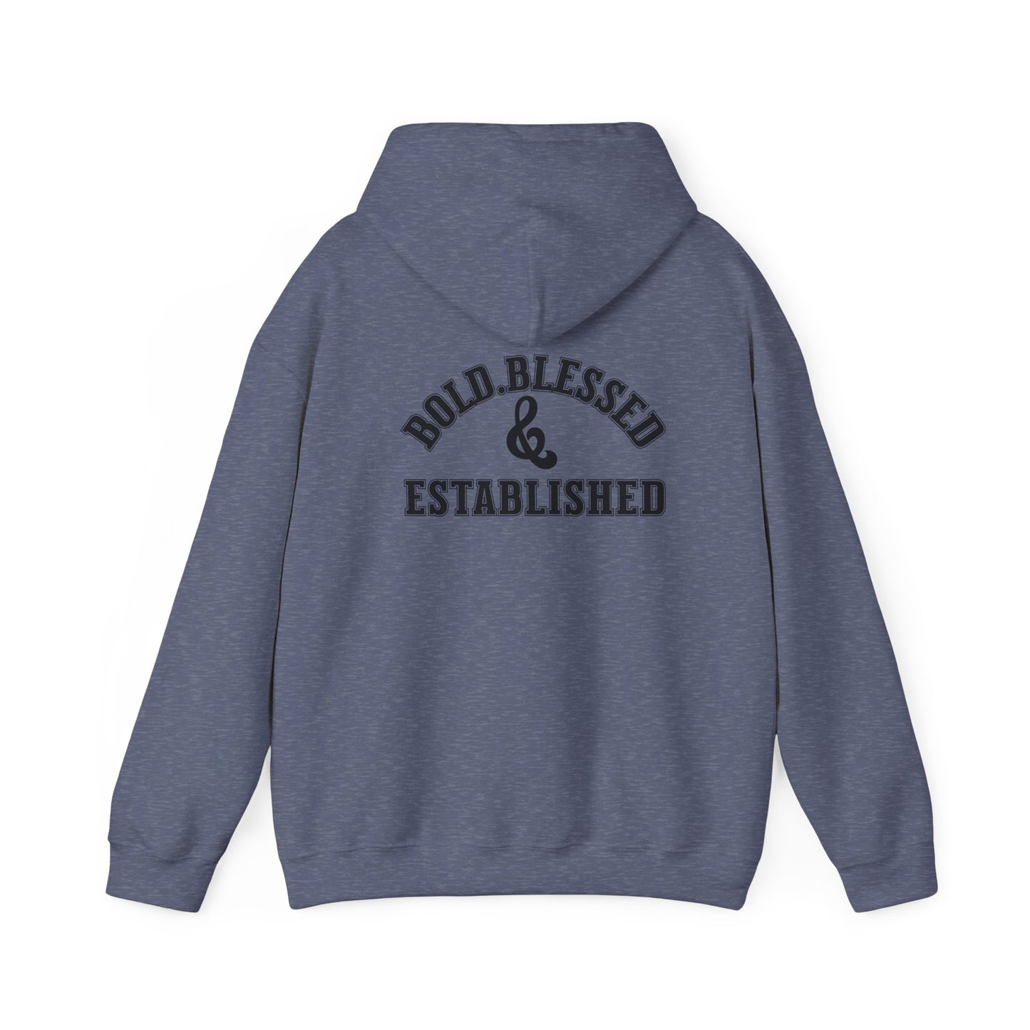 Bold Blessed & Established Christian Hoodie - Varsity Font (Unisex)