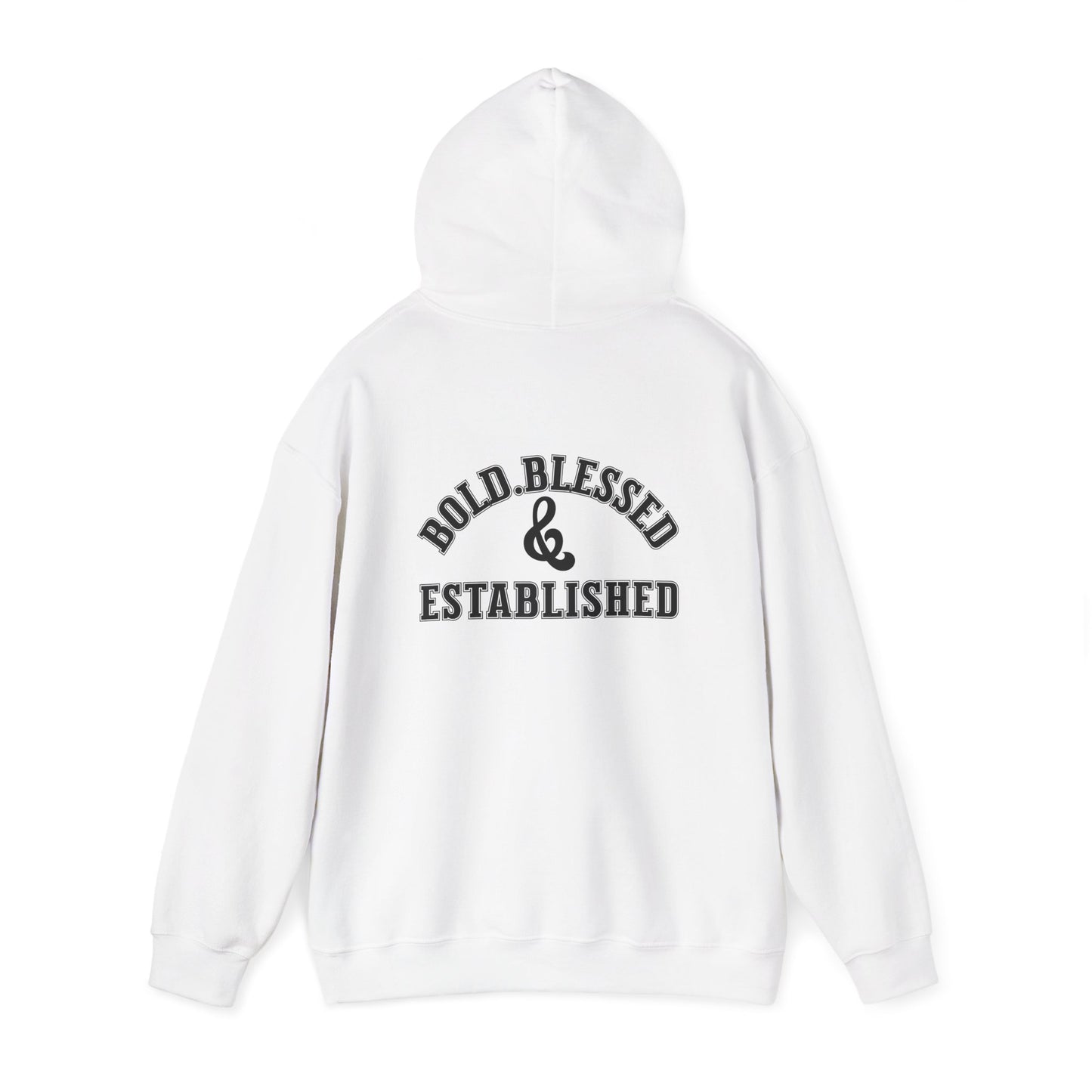 Bold Blessed & Established Christian Hoodie - Varsity Font (Unisex)