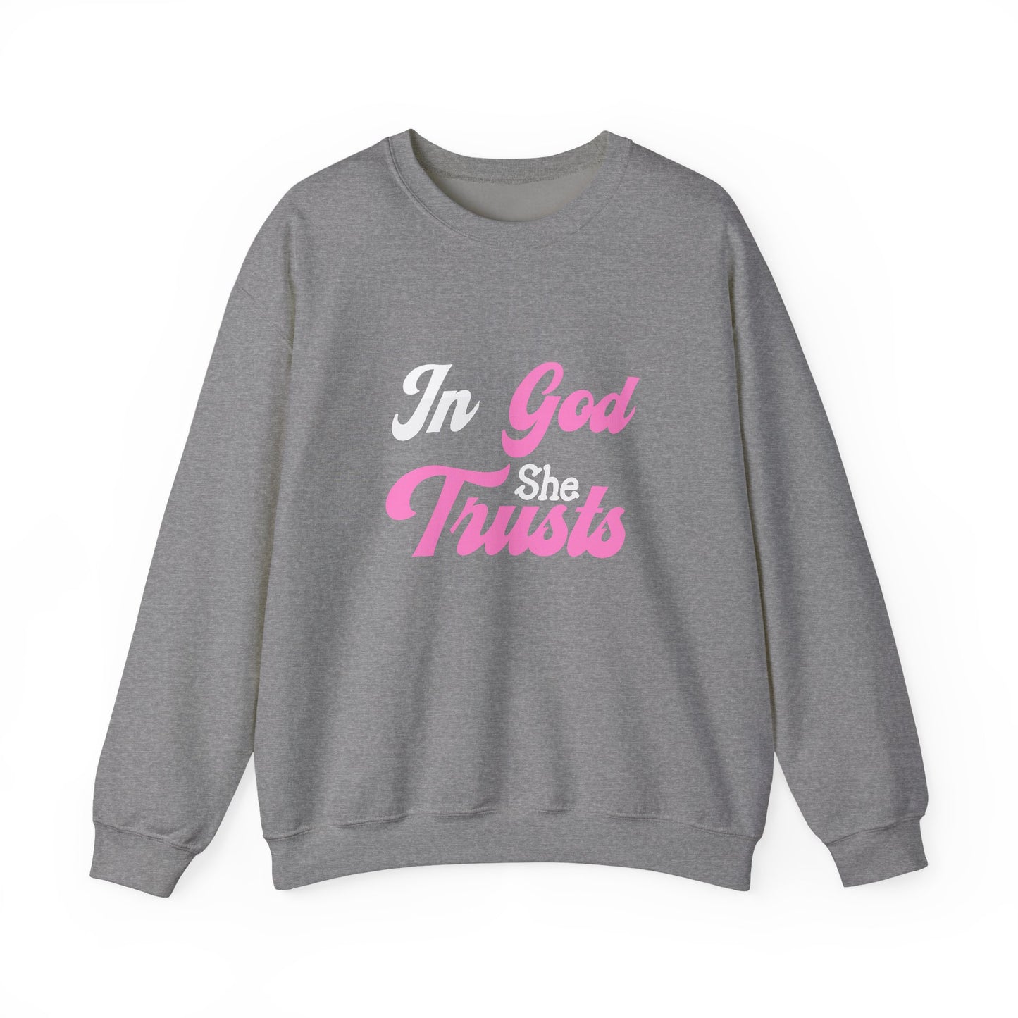 In God She Trusts-Crewneck Sweatshirt