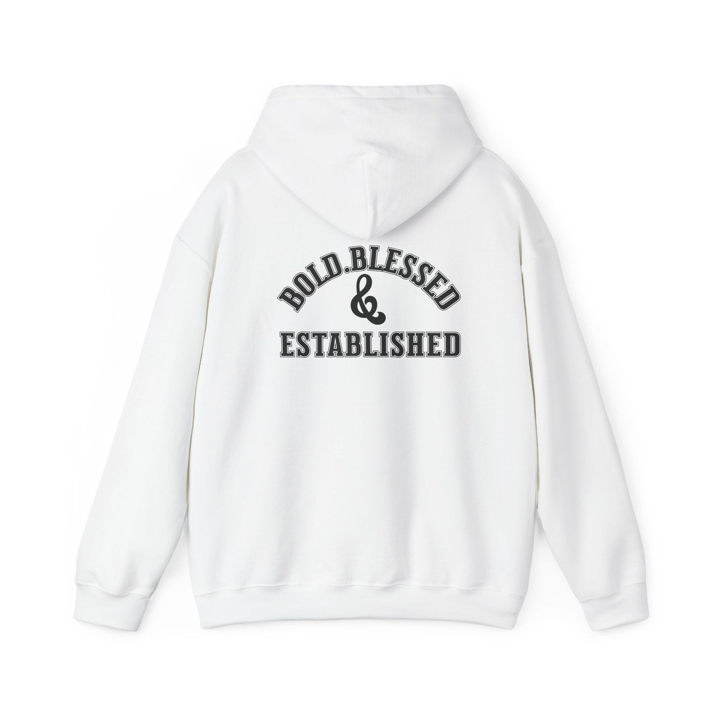 Bold Blessed & Established Christian Hoodie - Varsity Font (Unisex)