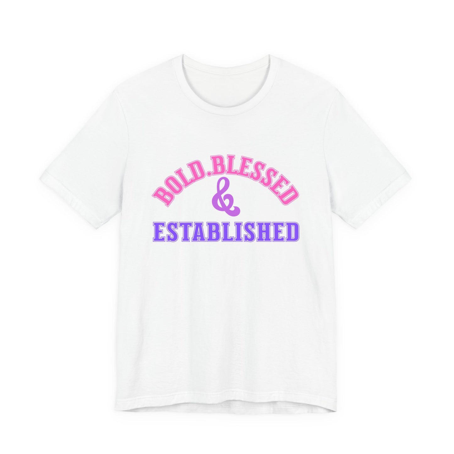 Bold, Blessed & Established Unisex T-shirt (Varsity Multi)