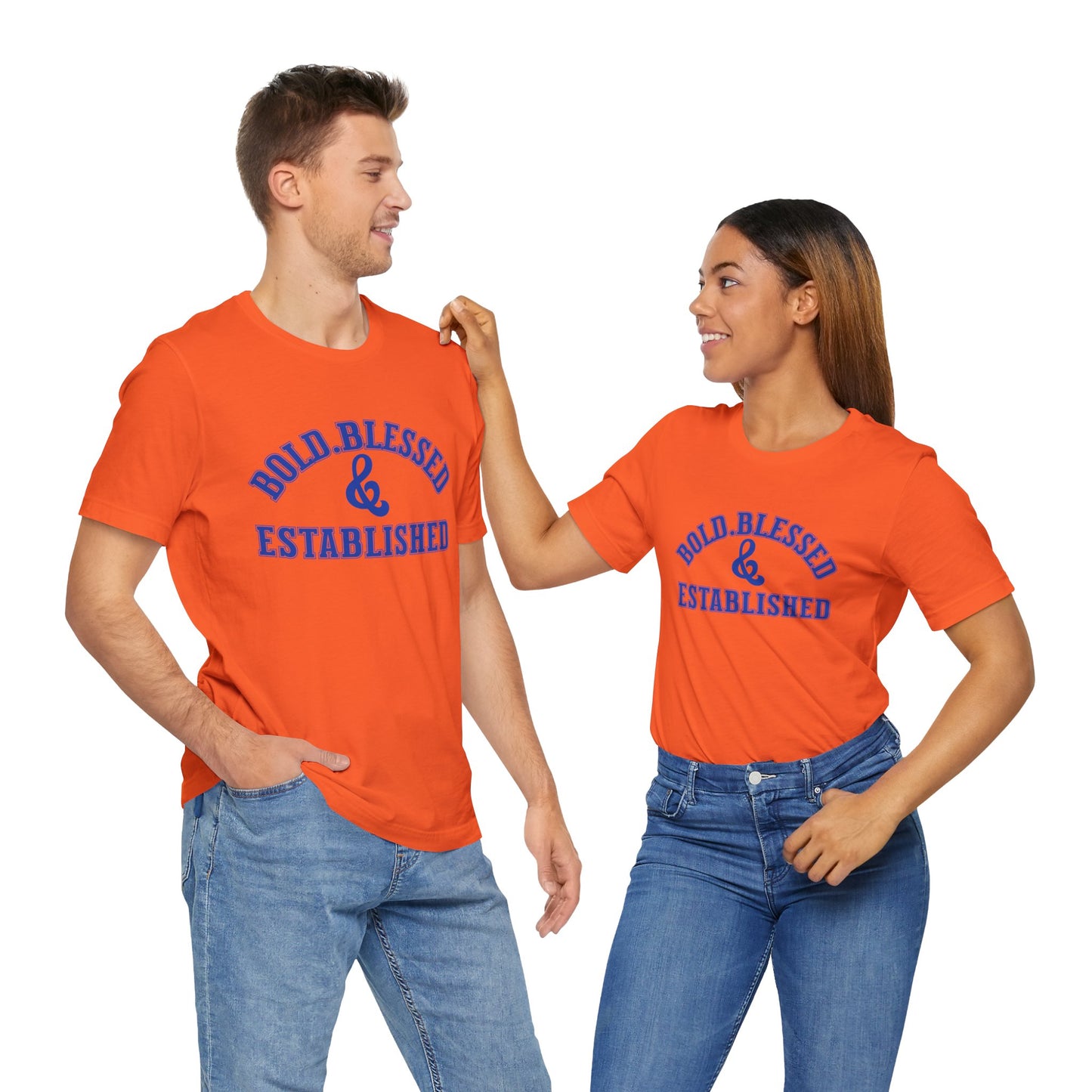 Bold, Blessed & Established Unisex T-shirt (Varsity Blue)