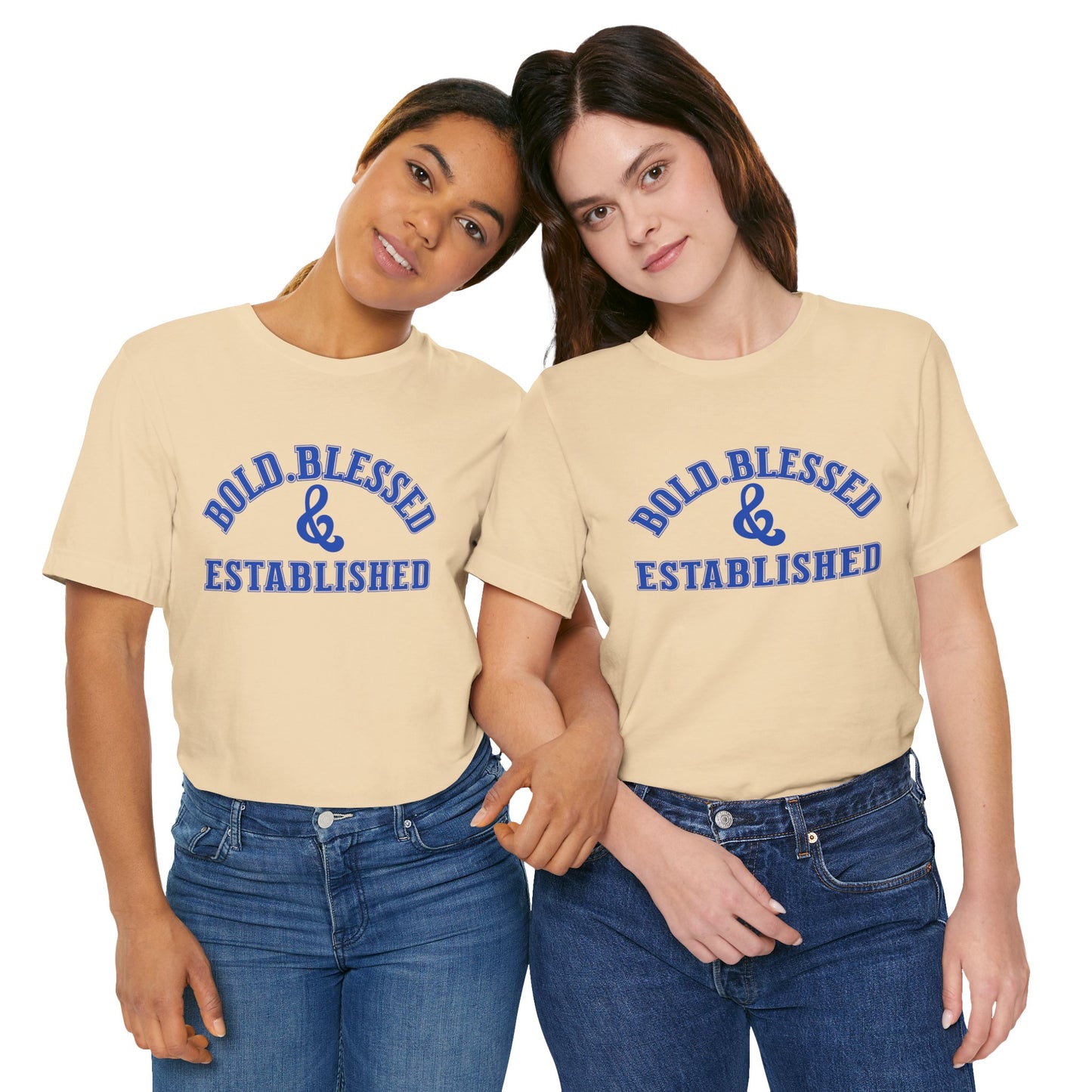 Bold, Blessed & Established Unisex T-shirt (Varsity Blue)