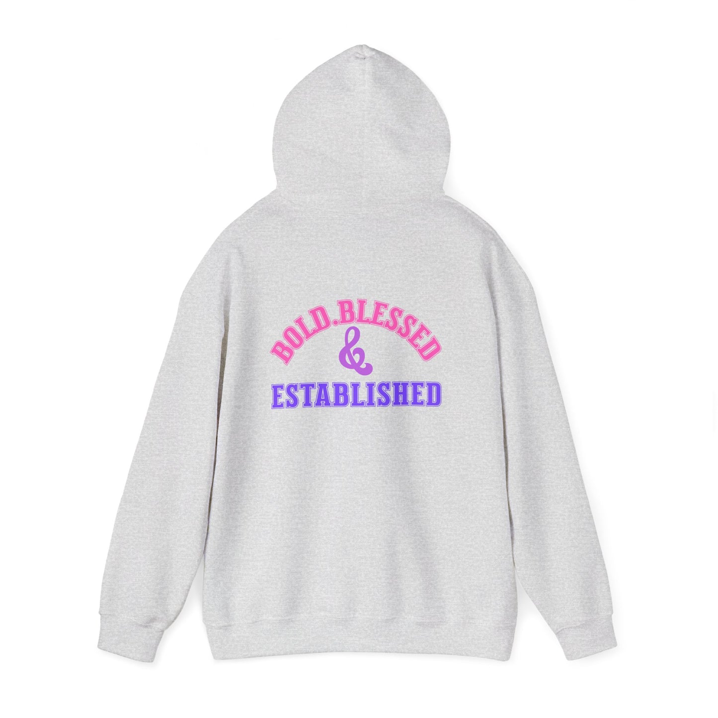 Bold Blessed & Established Christian Hoodie - Multi Varsity Font (Unisex)
