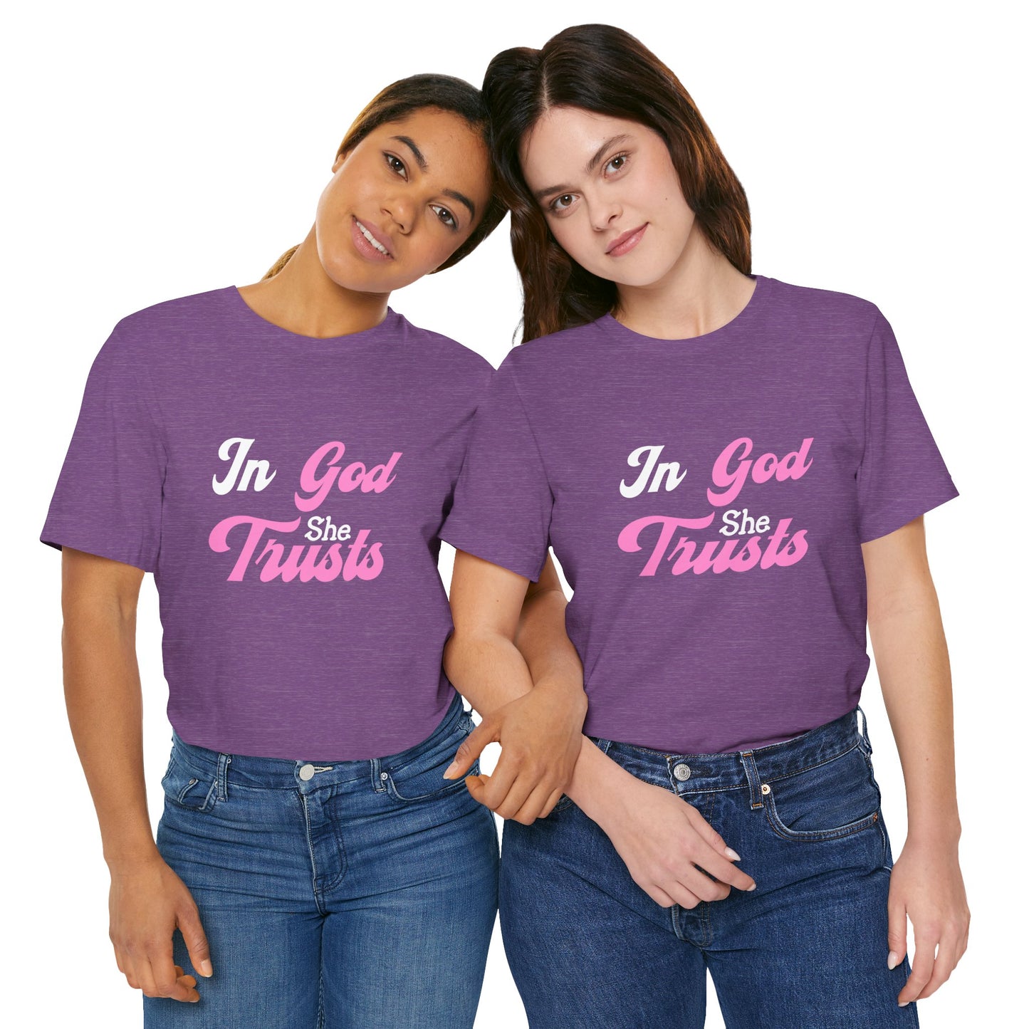 In God She Trusts Inspirational Faith T-Shirt