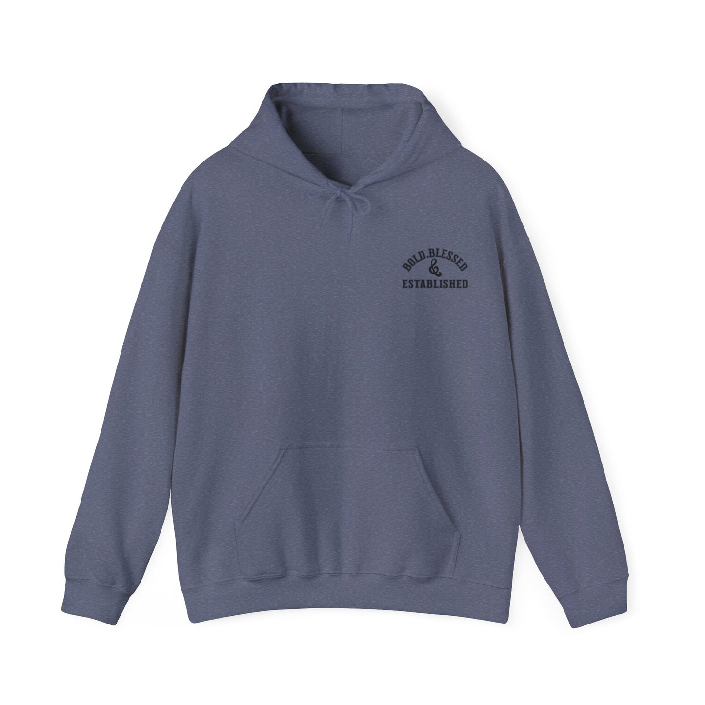 Bold Blessed & Established Christian Hoodie - Varsity Font (Unisex)