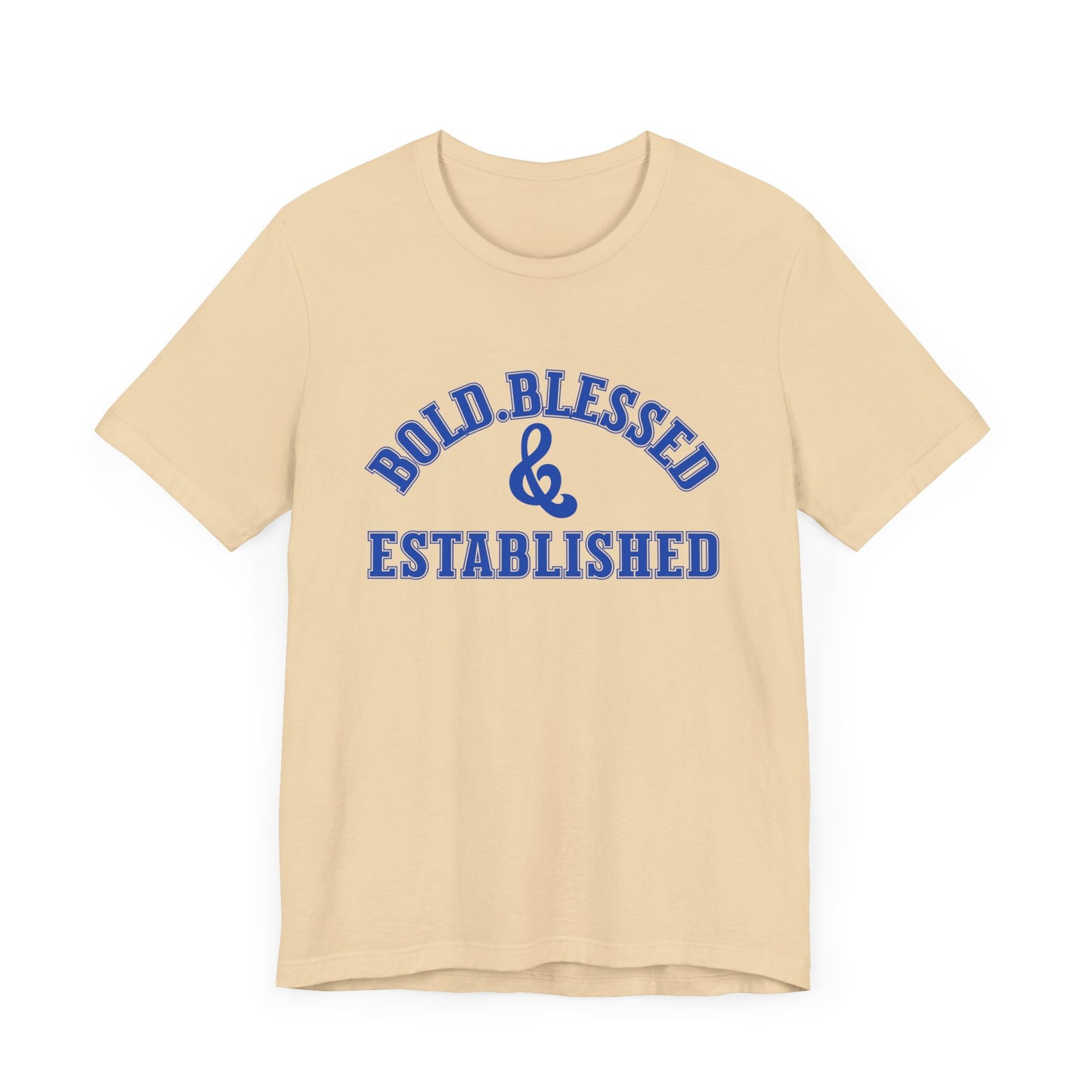 Bold, Blessed & Established Unisex T-shirt (Varsity Blue)