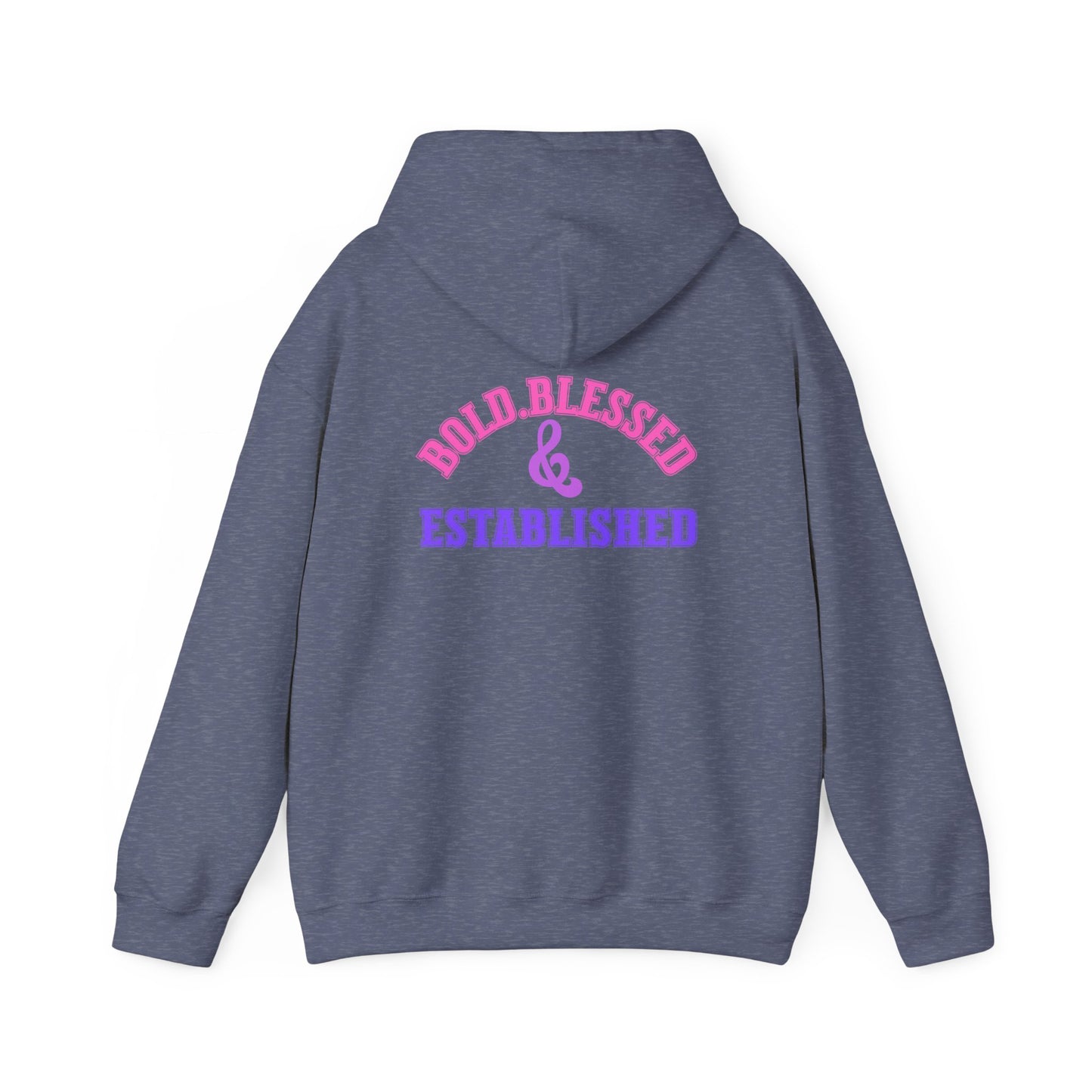 Bold Blessed & Established Christian Hoodie - Multi Varsity Font (Unisex)