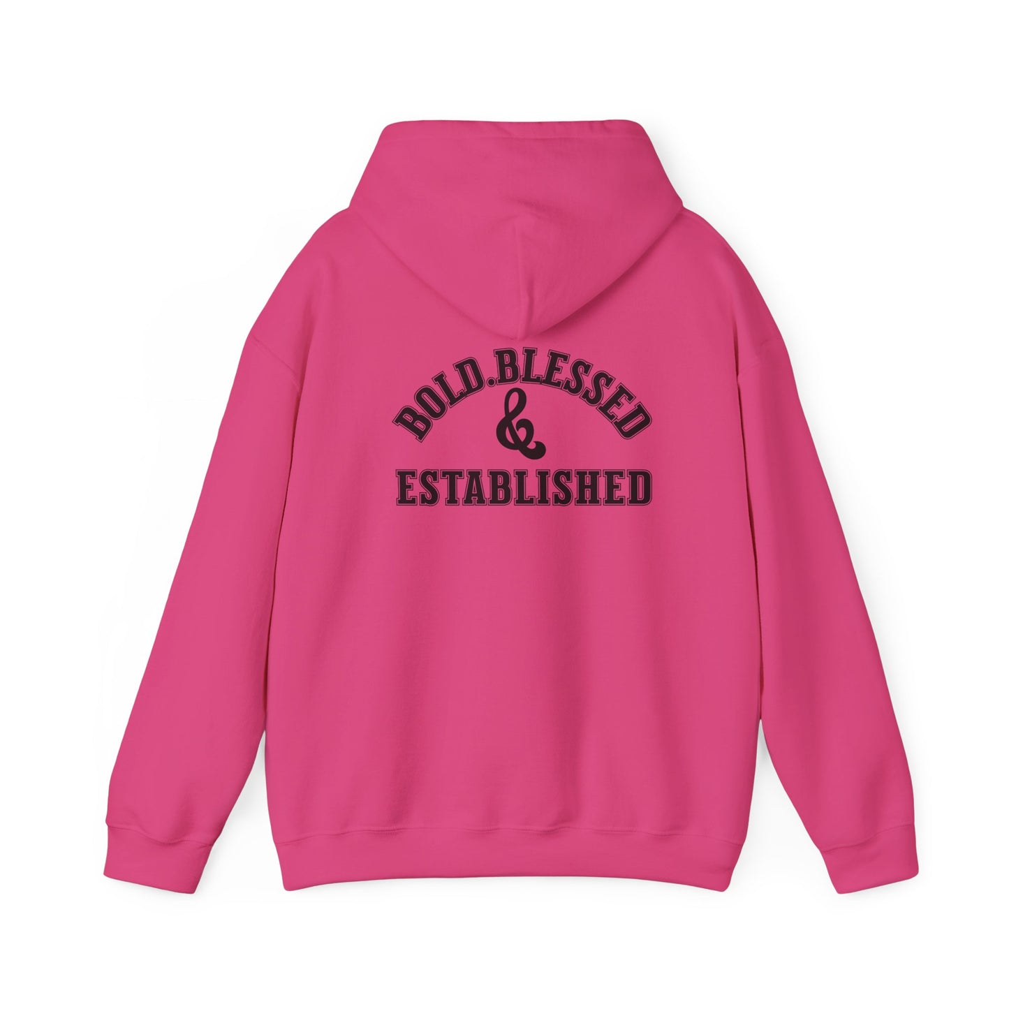 Bold Blessed & Established Christian Hoodie - Varsity Font (Unisex)