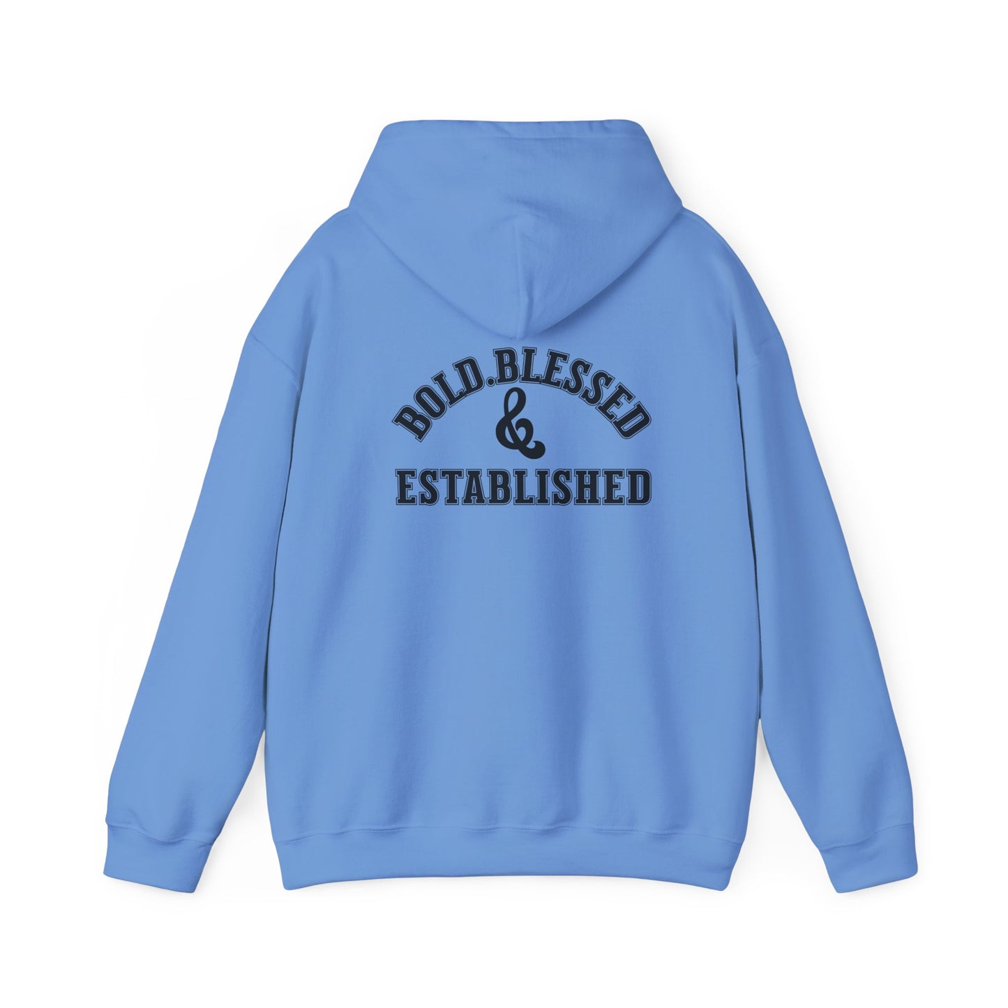 Bold Blessed & Established Christian Hoodie - Varsity Font (Unisex)