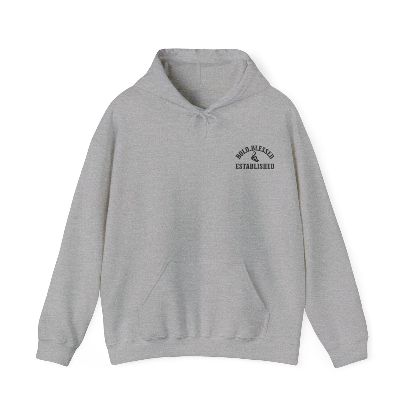 Bold Blessed & Established Christian Hoodie - Varsity Font (Unisex)