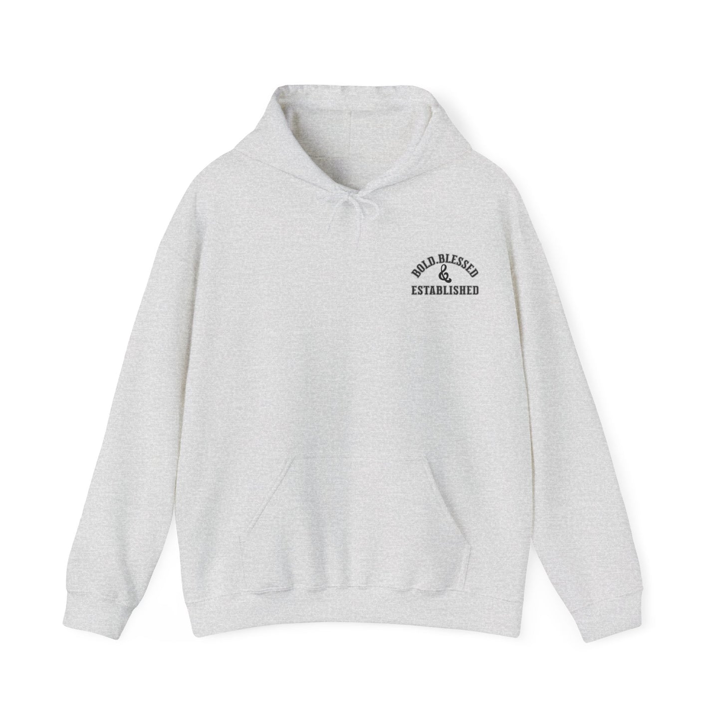 Bold Blessed & Established Christian Hoodie - Varsity Font (Unisex)