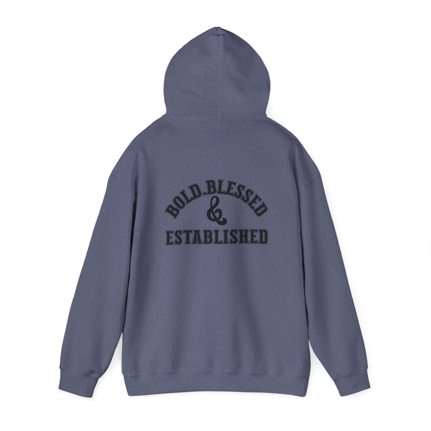 Bold Blessed & Established Christian Hoodie - Varsity Font (Unisex)