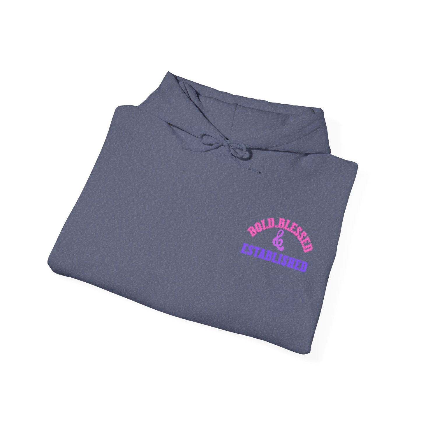 Bold Blessed & Established Christian Hoodie - Multi Varsity Font (Unisex)