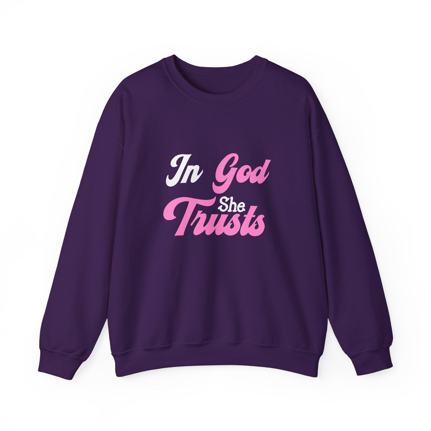 In God She Trusts-Crewneck Sweatshirt