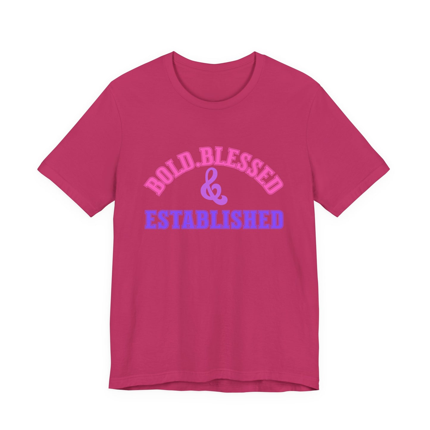 Bold, Blessed & Established Unisex T-shirt (Varsity Multi)