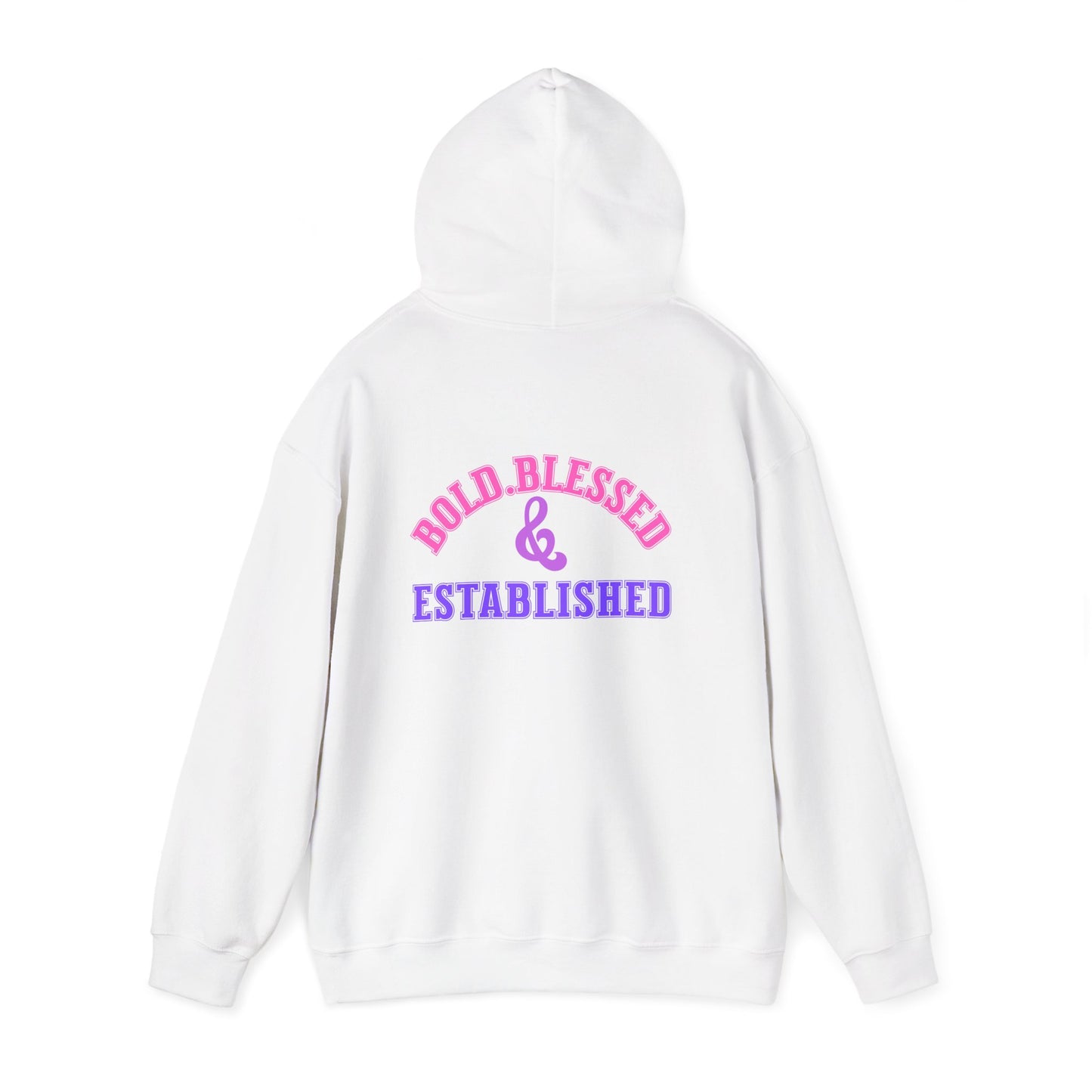 Bold Blessed & Established Christian Hoodie - Multi Varsity Font (Unisex)