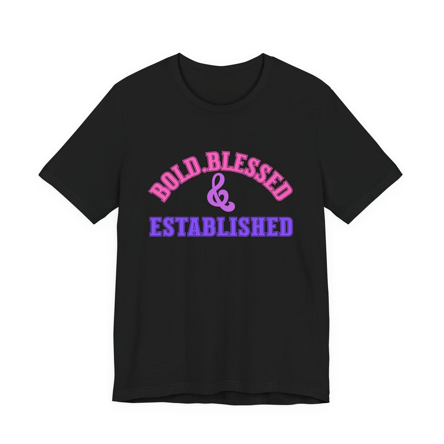 Bold, Blessed & Established Unisex T-shirt (Varsity Multi)