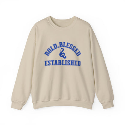 Bold Blessed & Established - Varsity Edition (Blue Text)