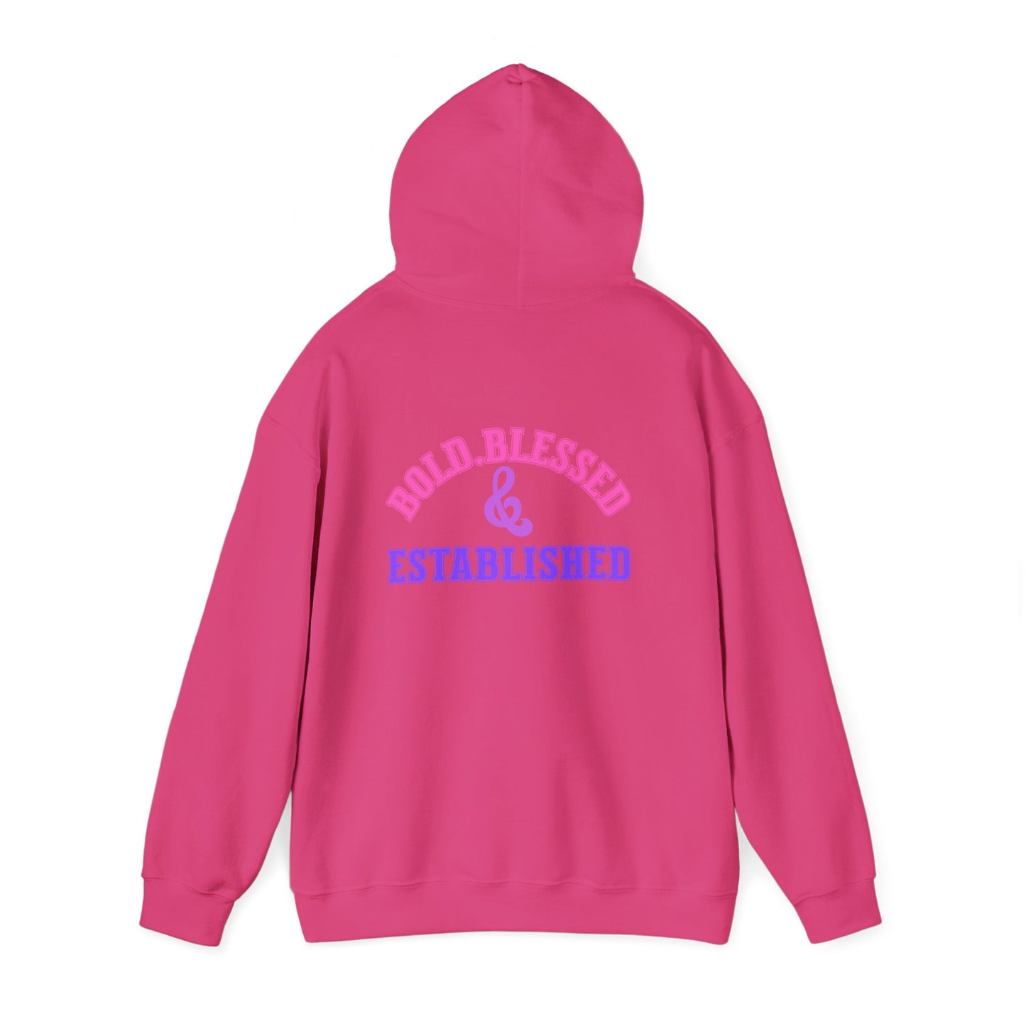 Bold Blessed & Established Christian Hoodie - Multi Varsity Font (Unisex)