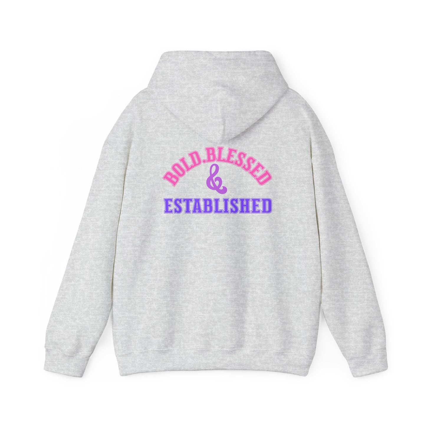Bold Blessed & Established Christian Hoodie - Multi Varsity Font (Unisex)