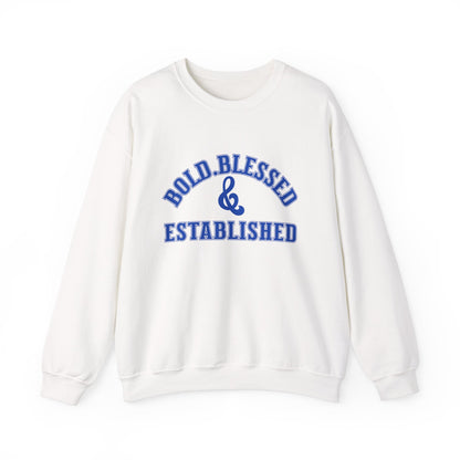 Bold Blessed & Established - Varsity Edition (Blue Text)