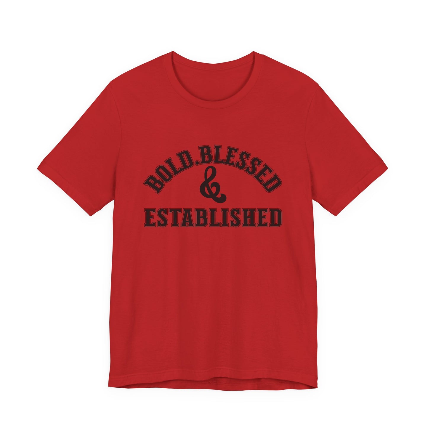 Bold, Blessed & Established Unisex T-shirt (Varsity Black)