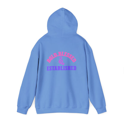 Bold Blessed & Established Christian Hoodie - Multi Varsity Font (Unisex)